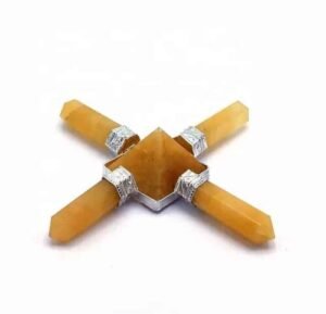 Radiant Harmony Yellow Aventurine Pyramid 4-Points Energy Generator