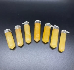 Sunshine Glow Yellow Aventurine Flat Stick Pendants