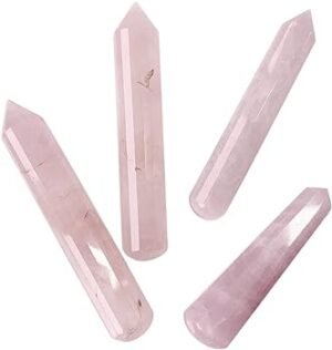 Rose Quartz Double-Sided Smooth Massage Wand
