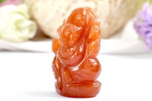 Radiant Blessings Red Aventurine Ganesha Idols