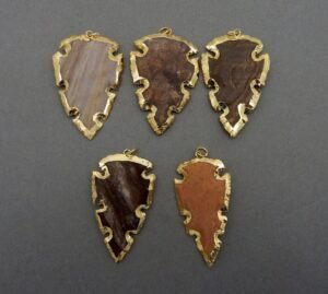 Enchanted Elegance Fancy Jasper Silver Arrowhead Pendants