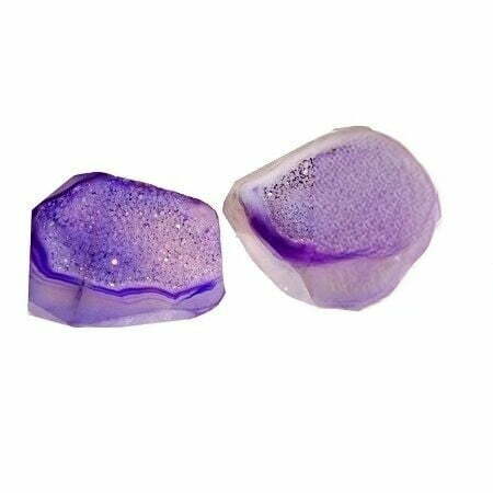 Violet Druzy Agate Stone