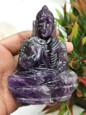 Amethyst Serenity Buddha Heads