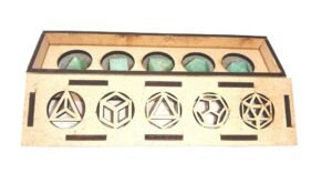 Green Aventurine 5Pc Geometry Set With Wooden Box