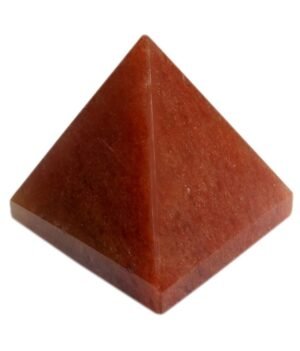Red Aventurine Vastu Pyramid with Nine Pyramid in Base