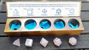 Rose Quartz 5Pc Geometry Set With Wooden Box