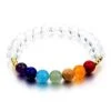 Seven Chakra With Clear Crystal Quartz Beaded Bracelets