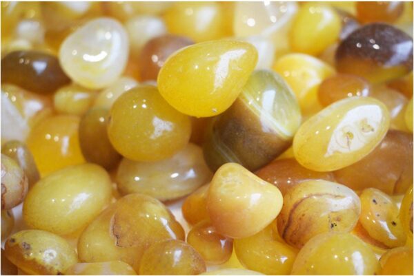 Yellow Agate Tumbled Stones