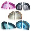 Mix Dyed Natural Shape Agate Bookends