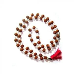 Rudraksh Crystal Japmala Necklace