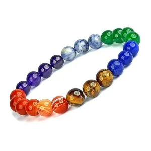 7 Chakra Faceted Bead Bracelet