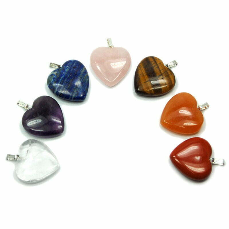 7 Chakra Heart Pendants