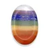 7 Chakra Sandwich Clear Quartz Worry Stone
