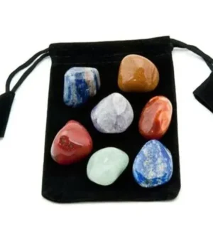 7 Chakra Tumbled Stone with Pouch