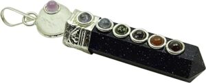 Amethyst 7 Chakra Healing Stick Cum Pendulum