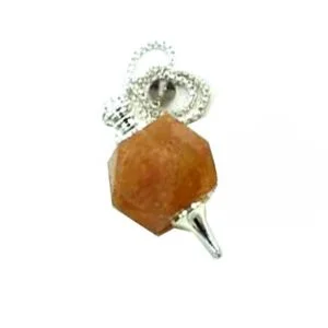 Golden Quartz Octagonal Faceted Pendulum