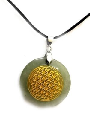 Green Aventurine Engraved Disc Chakra Set