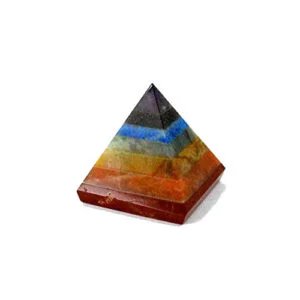 Seven Chakra Bonded Small Healing Pyramid