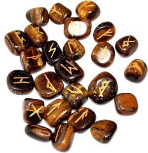 Tiger Eye Rune Tumble Set
