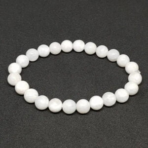 White Moonstone Beaded Bracelet
