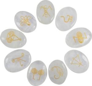 White Moonstone Karuna Reiki Element Oval Set