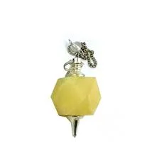 Yellow Aventurine Octagonal Faceted Pendulum