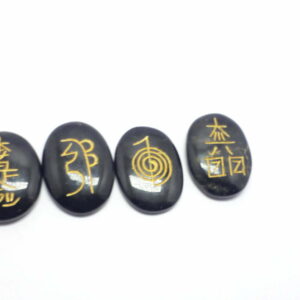 Black Agate Reiki Oval Set
