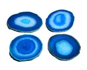 Blue Dyed Agate Coasters