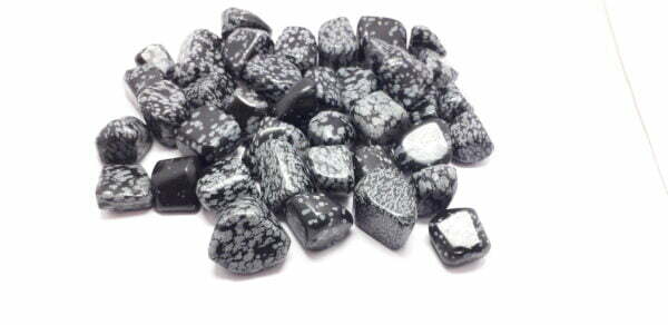 Natural Energised Snowflake Obsidian Tumble Stone