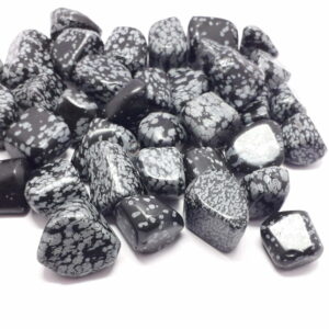 Natural Energised Snowflake Obsidian Tumble Stone