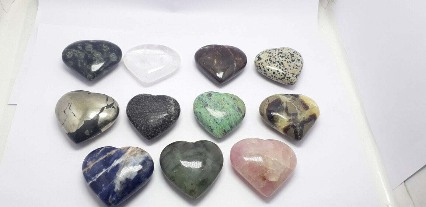 Heart Shaped Healing Crystal Set