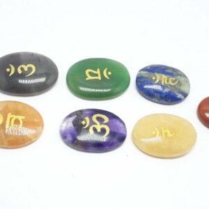 7 Chakra Worry Stone Set With Beej Mantra