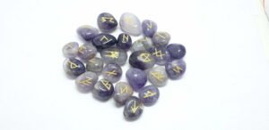 Amethyst Gemstone Rune Set