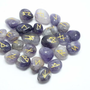 Amethyst Gemstone Rune Set