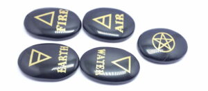 Black Tourmaline 5 Element Earth Water Air Fire Ether Symbol Set