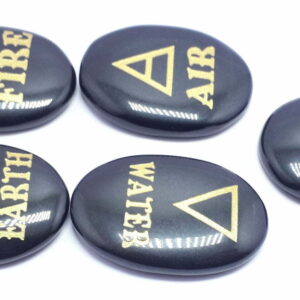 Black Tourmaline 5 Element Earth Water Air Fire Ether Symbol Set