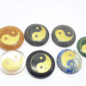 Chakra Round Shape Set With Yin Yang Symbol