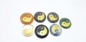 Chakra Round Shape Set With Yin Yang Symbol