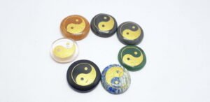 Chakra Round Shape Set With Yin Yang Symbol