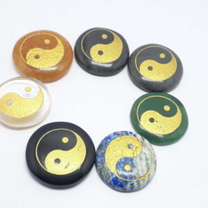 Chakra Round Shape Set With Yin Yang Symbol