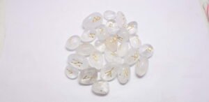 Crystal Quartz Tumbled Rune Set
