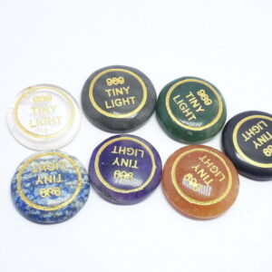 Mix Gemstone With Zibu Prosperity Angel Symbol Worry Stone