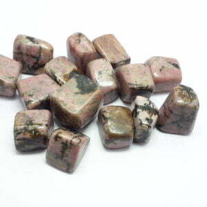 Rhodonite Crystal Cubes, Tumbled