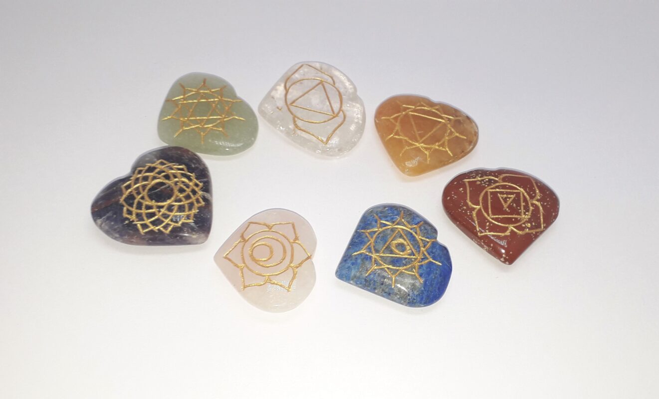 Seven Chakra Heart Shape Healing Set