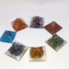 Seven Chakra Orgone Crystal Pyramid of Onyx Dyed Crystal Multistone