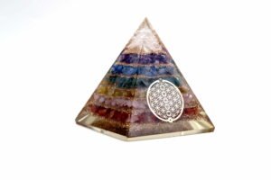 Orgonite Pyramid - Seven Chakra Flower of Life