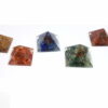 Seven Chakra Onyx orgone Pyramid Set of 7 Pyramids