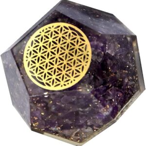 Wholesale Natural Stone Amethyst Orgone Energy Dodecahedron-Orgonite Energy Dodecahedron For Healing
