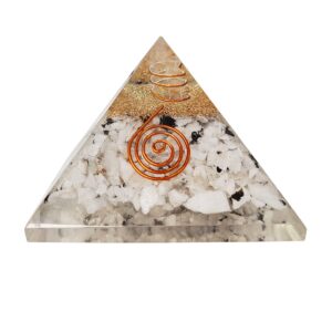 Rainbow Moonstone Feng Sui Orgonite Energy Pyramid