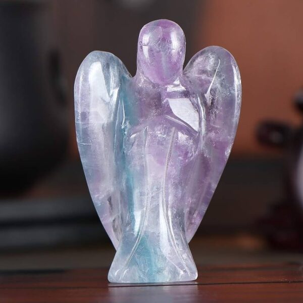 Hand Carved Fluorite Rainbow Crystal Angels Figurines Wholesale
